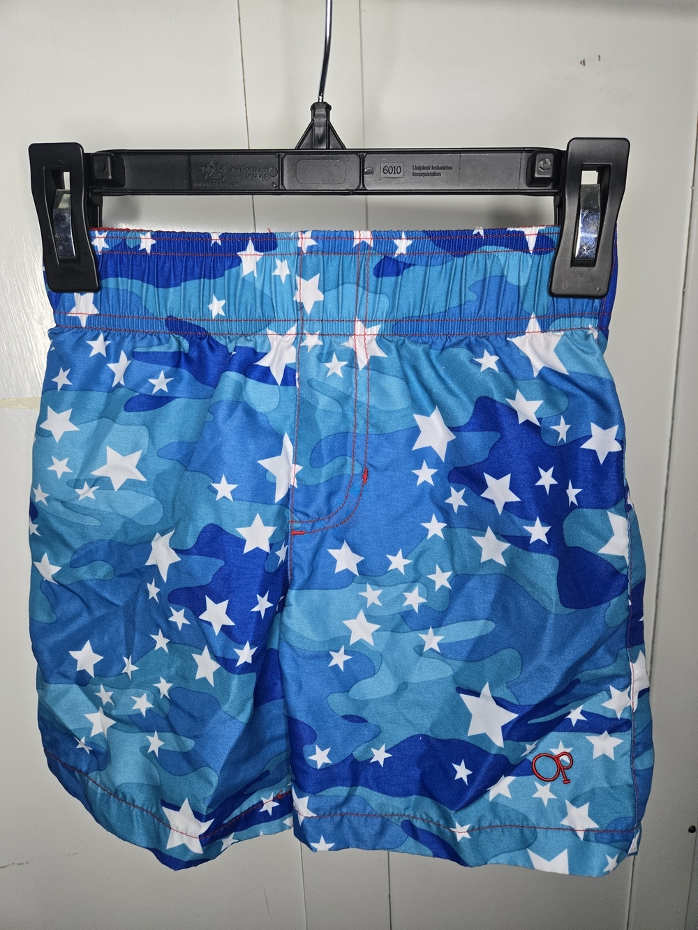 OP 4th Of July Red & Blue Star-Print Swim Shorts XS Kids Boys